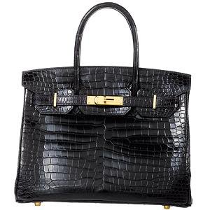 Hermes Vintage Crocodile Birkin Handbag 10083 front large 1