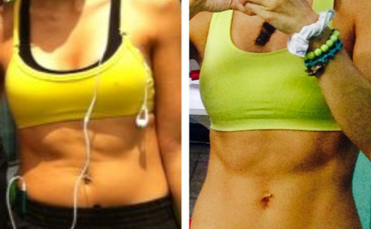 Barriga negativa, o meu antes e depois!