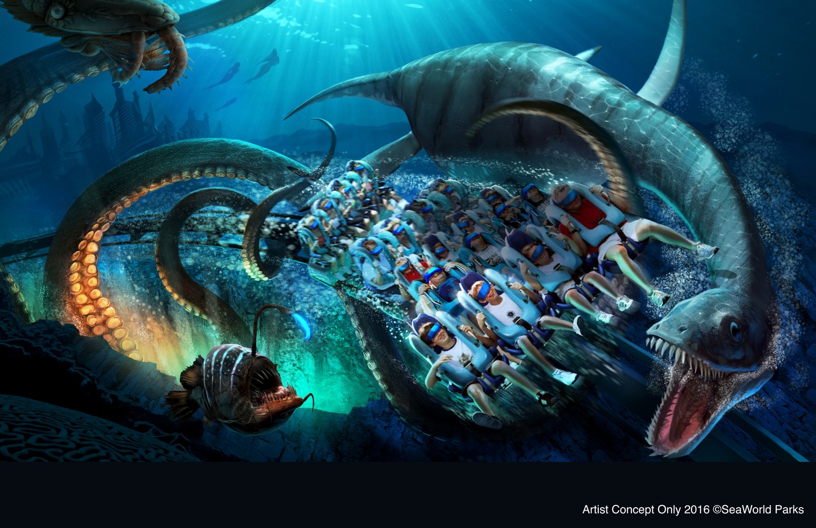 SeaWorld Orlandos new addition to the Kraken roller coaster VR