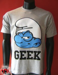 camiseta smurf geek nerd
