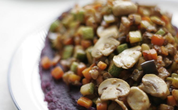 Como fazer purê de batata doce roxa