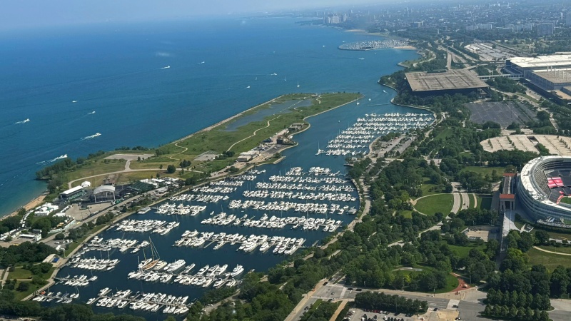passeio de helicoptero em Chicago